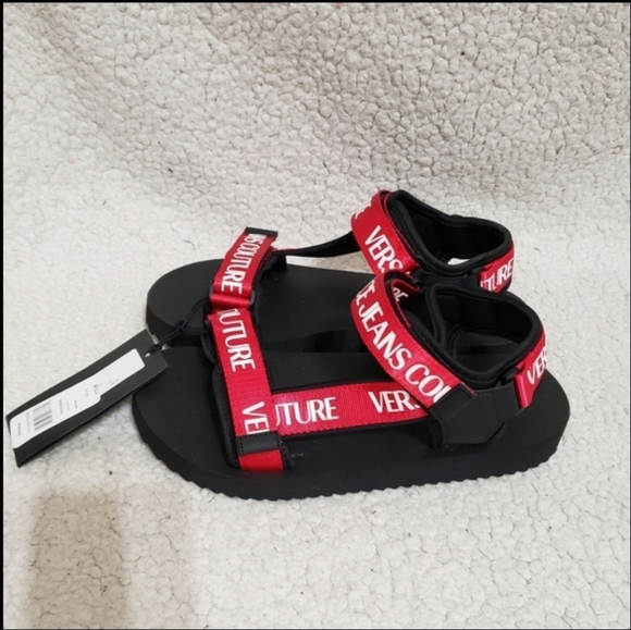 Versace Jeans Couture Sporty Logo-Strap Sandals - Picture 1 of 7